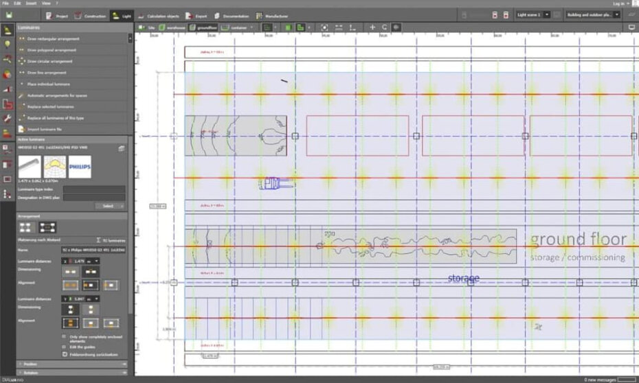 DIALux New Field Arrangement Body